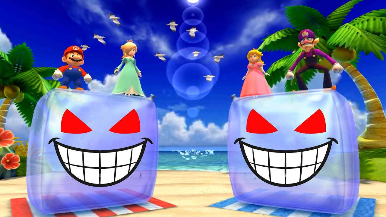 Mario Party The Top 100 Minigames  - Mario Vs Rosalina Vs Peach Vs Waluigi