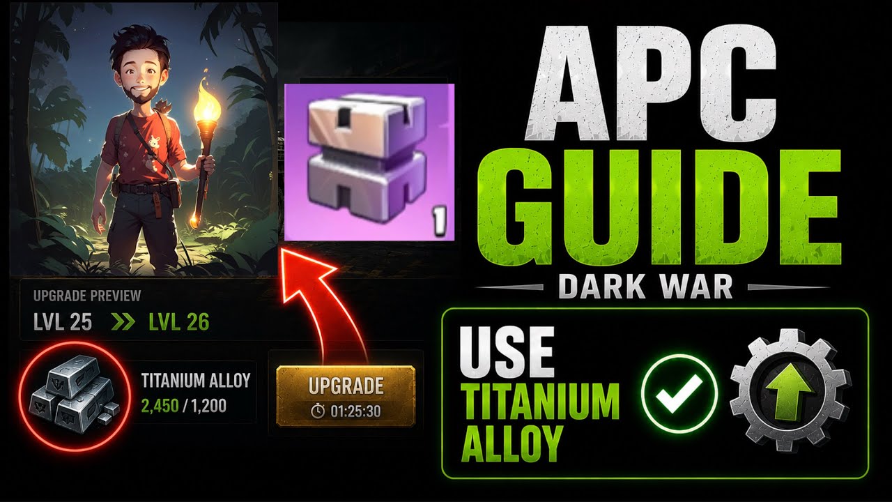 How To Use Titanium Alloy in Dark War (APC Upgrade Guide)