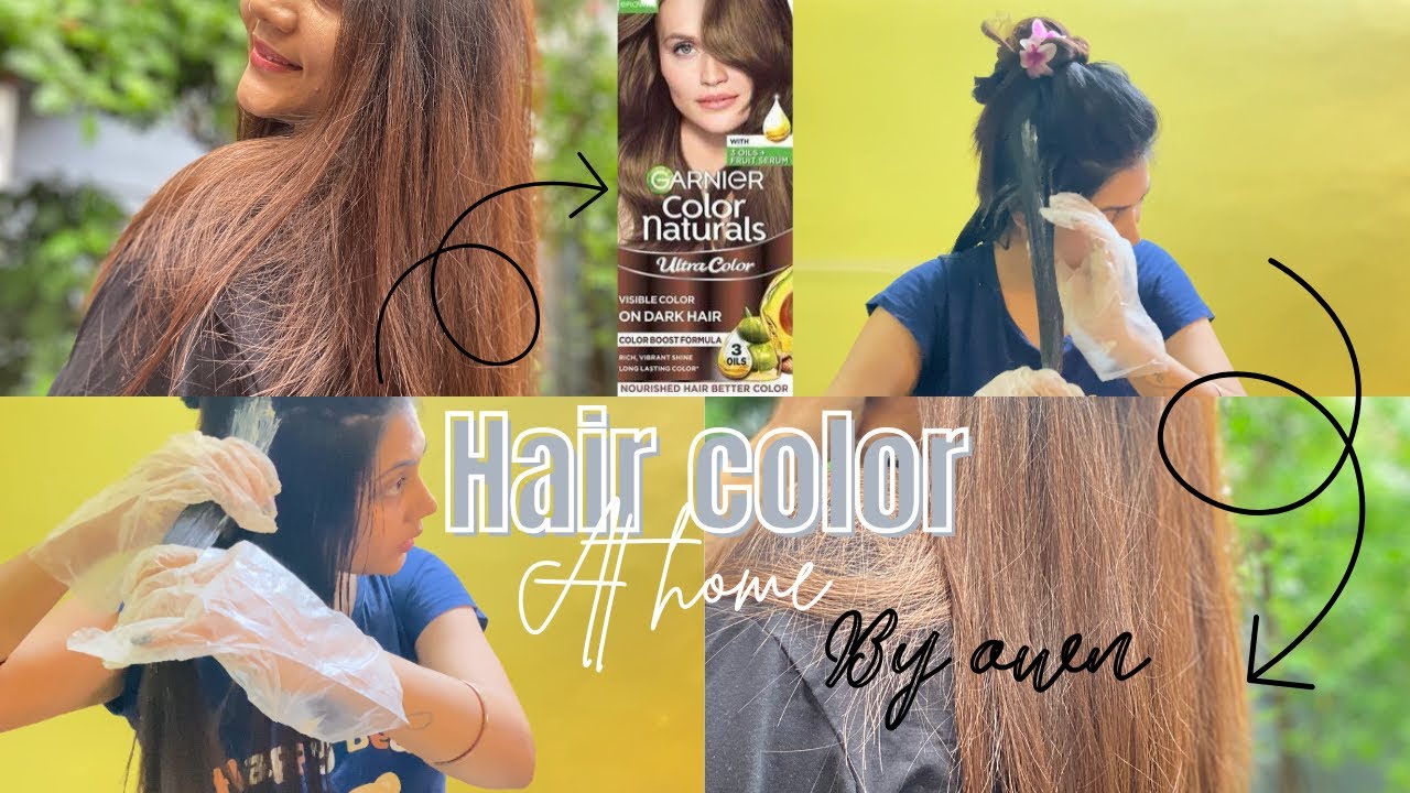 *Hair Color* at home by own, Garnier hair color || Salon style *hair color* at home 🪞 @GarnierIndia 