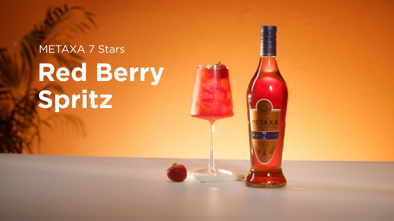 METAXA 7 Stars Red Berry Spritz | cocktail recipe