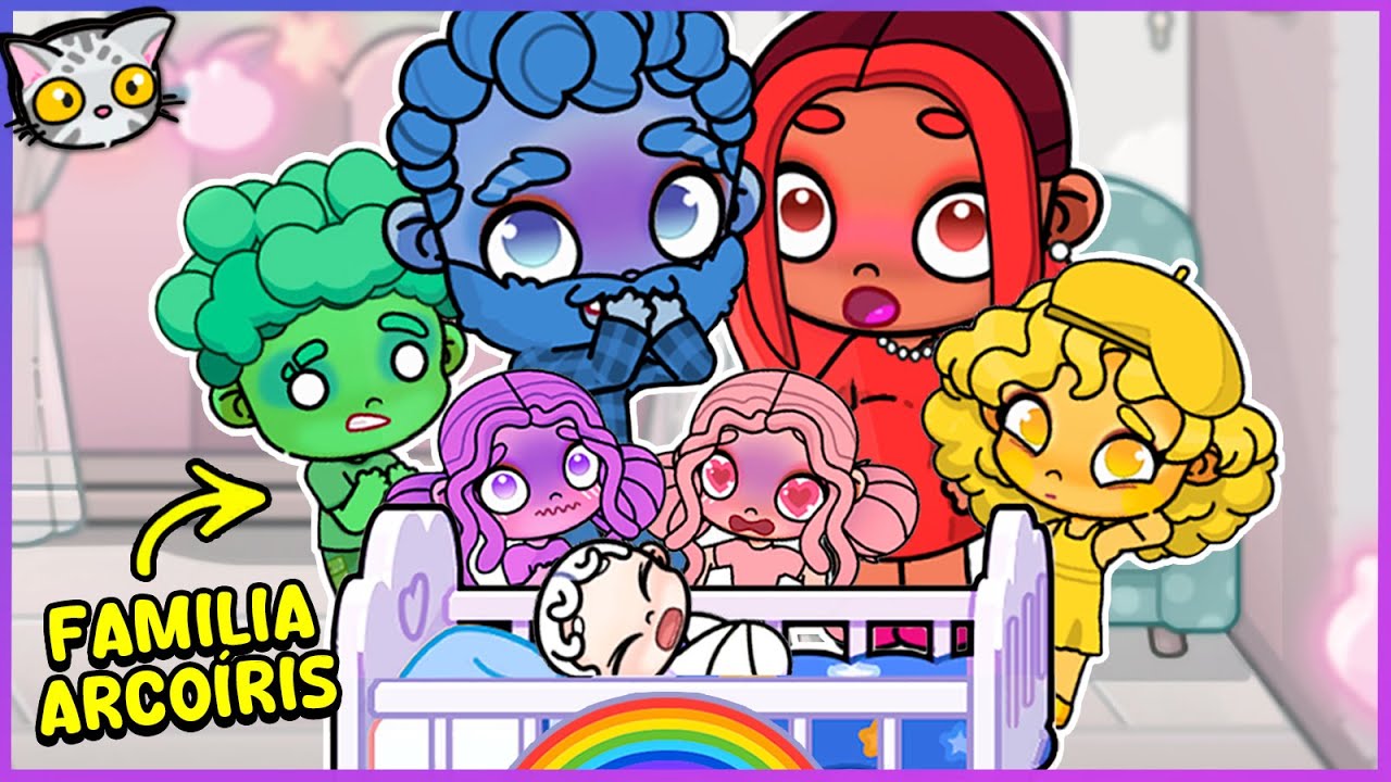 🌈👶 ¡El BEBÉ de la FAMILIA ARCOÍRIS nace SIN COLOR! 😱✨ Descubro todas sus RUTINAS en Avatar World