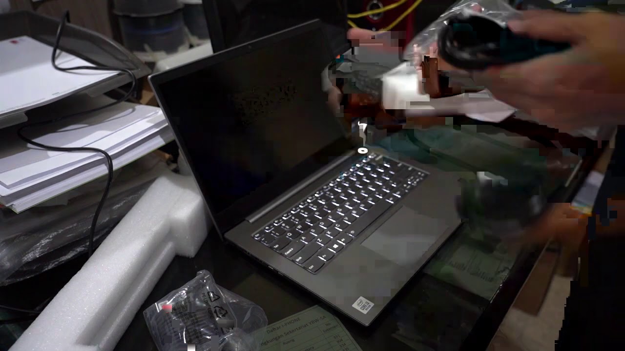 Unboxing LENOVO ThinkBook 14 IIL ENID 14 IPS I31005G1 8GB 256GB Win10 Home