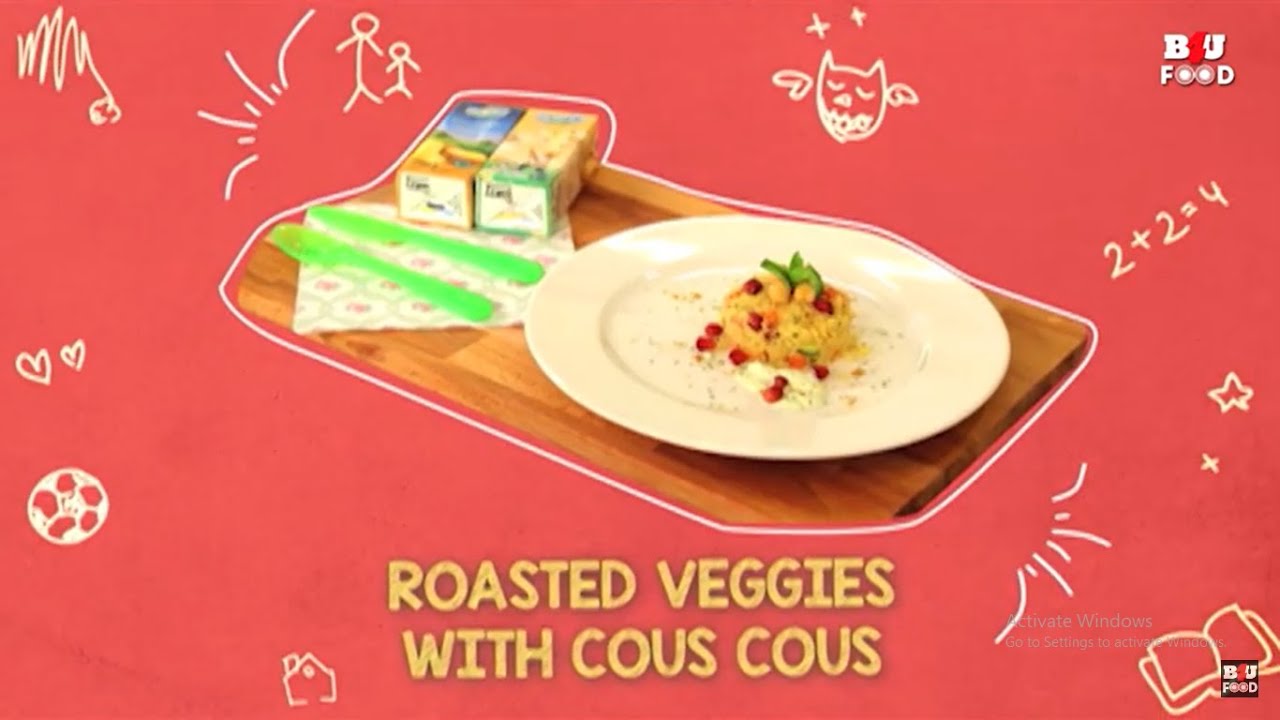 How To Make Yummy Roasted Veggies With Couscous | Easy Couscous Recipe | Junior Chef | B4U Food