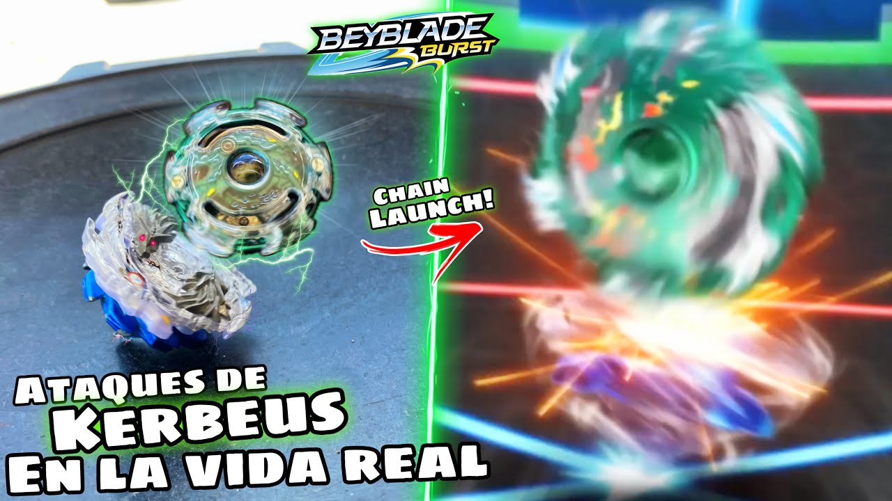 *TODOS* Los ATAQUES de KERBEUS *EN LA VIDA REAL* | NeozBey #beyblade #beybladeburst