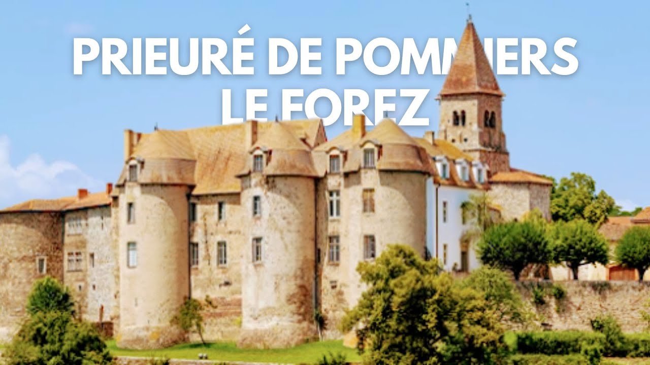 Vue aérienne du Prieuré de Pommier en Forez