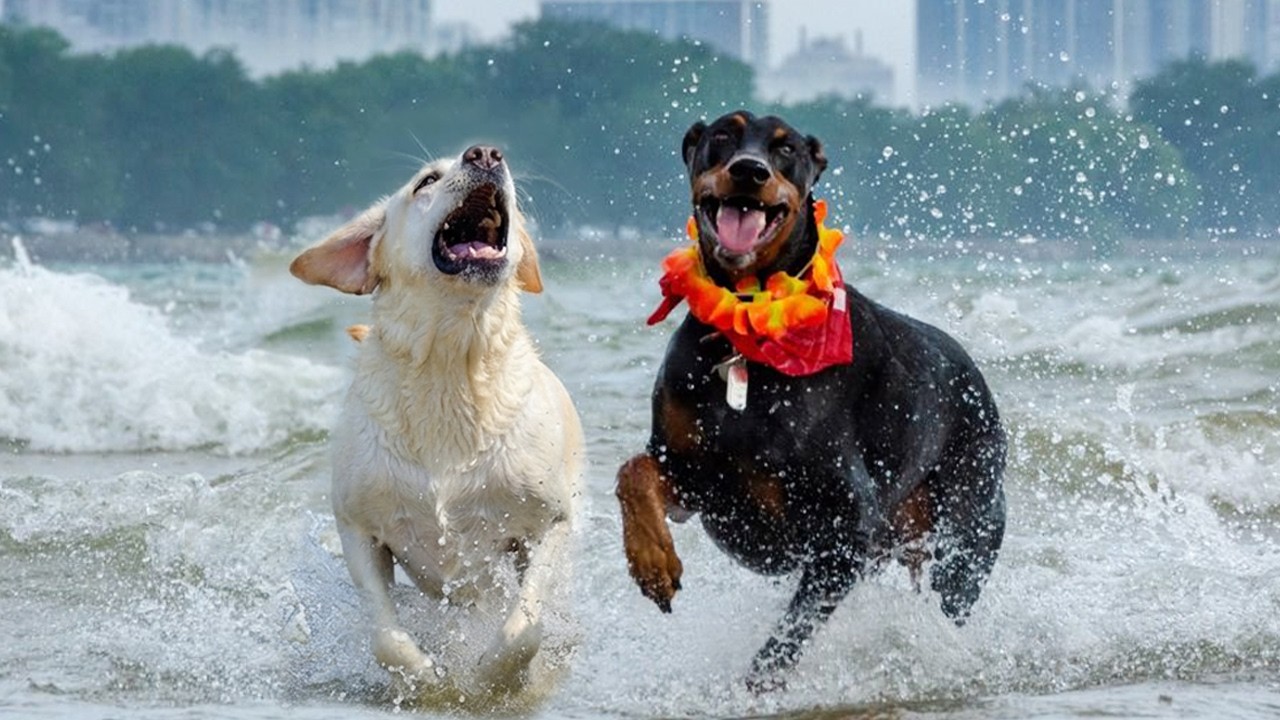 Hilarious Dogs Can&rsquo;t Help Themselves Rushing to Water for the First Time 🤣