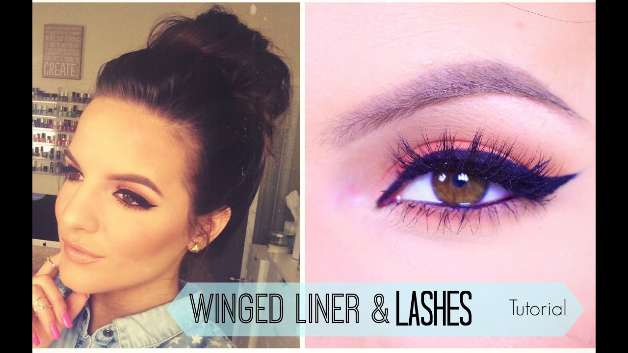 How To: Winged Eyeliner & False Lashes