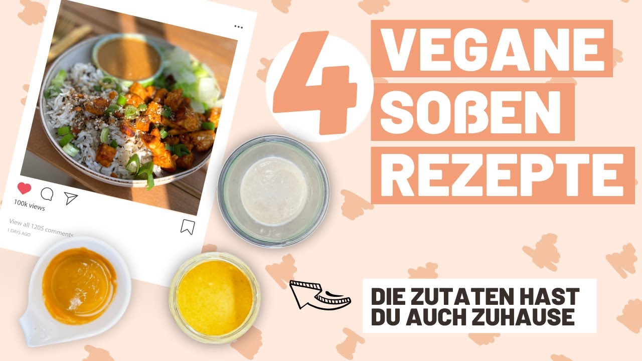 Die BESTEN veganen Dressings und Dips | Vier Rezepte | Einfach und schnell vegan kochen | Anina Maly