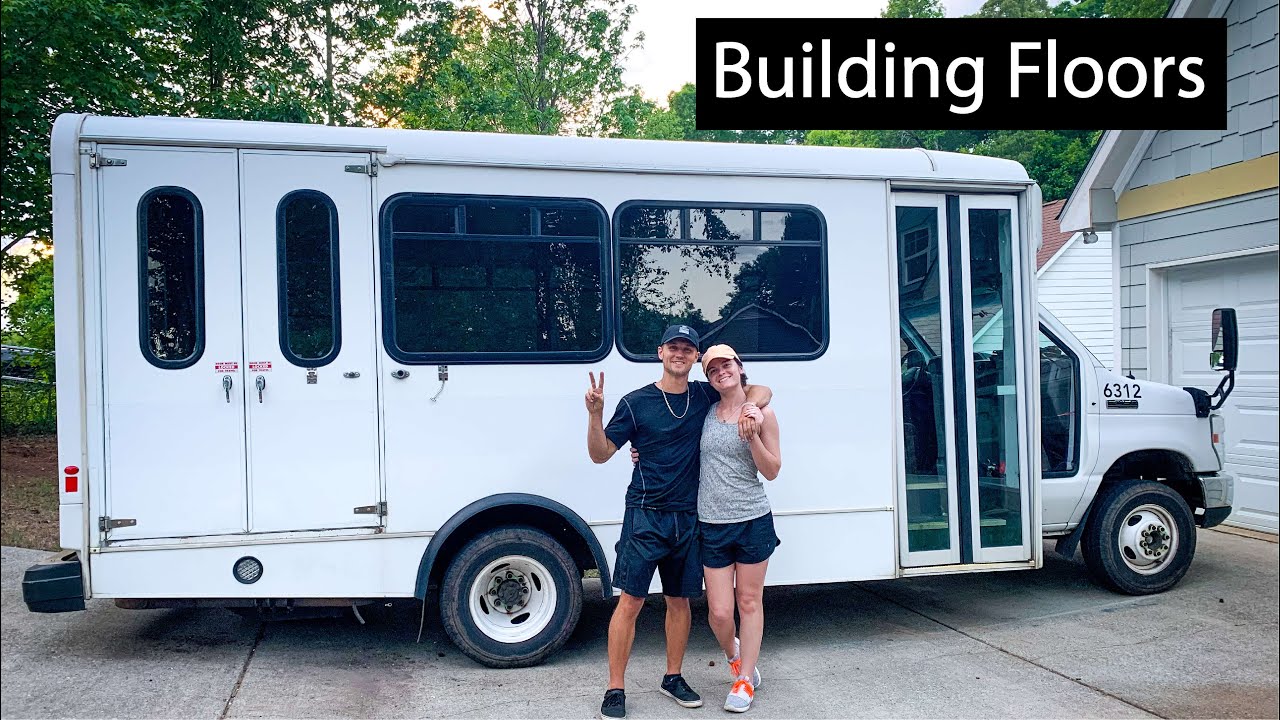 Shuttle Bus Conversion | Building New Floors | Skoolie Life How To DIY