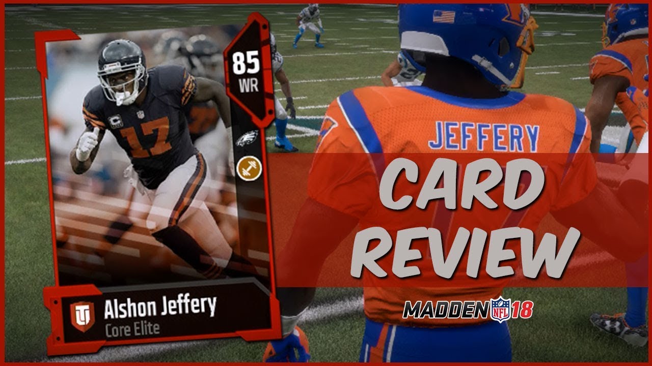 MUT 18 Card Review | Core Elite Alshon Jeffery Gameplay + Card Review