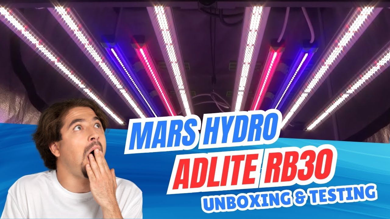 Mars Hydro Adlite RB30 RED/BLUE Add-On Bar Kit Unboxing, PAR, Spectrum & Wattage Test