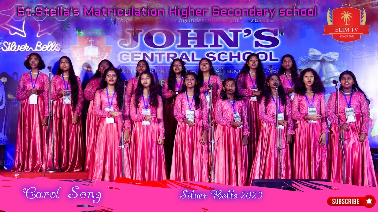 St.Stella's Matriculation Higher Secondary school Choir | Christmas Carol Song | Silver Bells 2023
