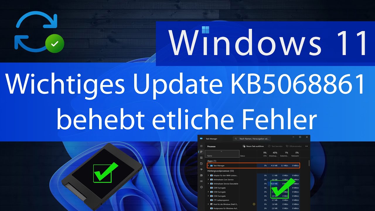 Windows 11 - Aktuelles Update behebt etliche Probleme (Task-Manager, Festplatten-Bug...)