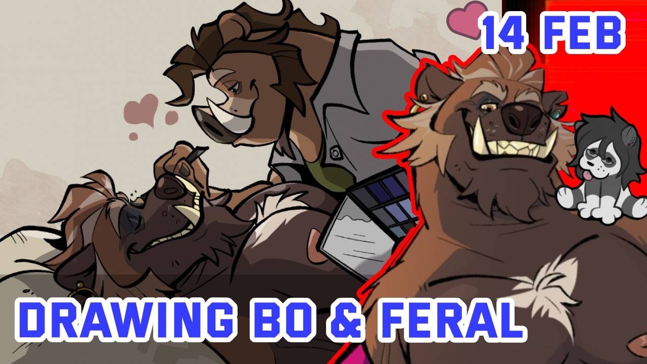 Drawing Bo & Feral | Valentines 02.14.2026 | Art - DeadStrayBear