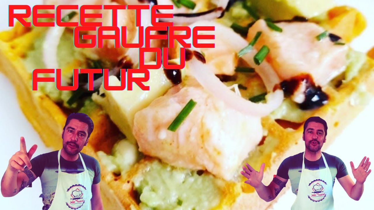 RECETTE DE GAUFRE A LA PATATE DOUCE :avocat/saumon
