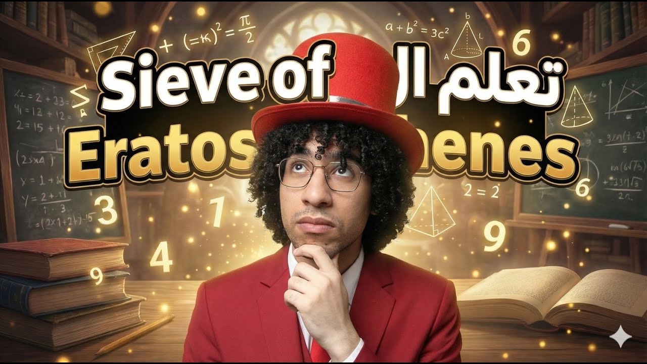 غربال إراتوستينس | Sieve of Eratosthenes 🧠💡 (Arabic Animated Intuition)