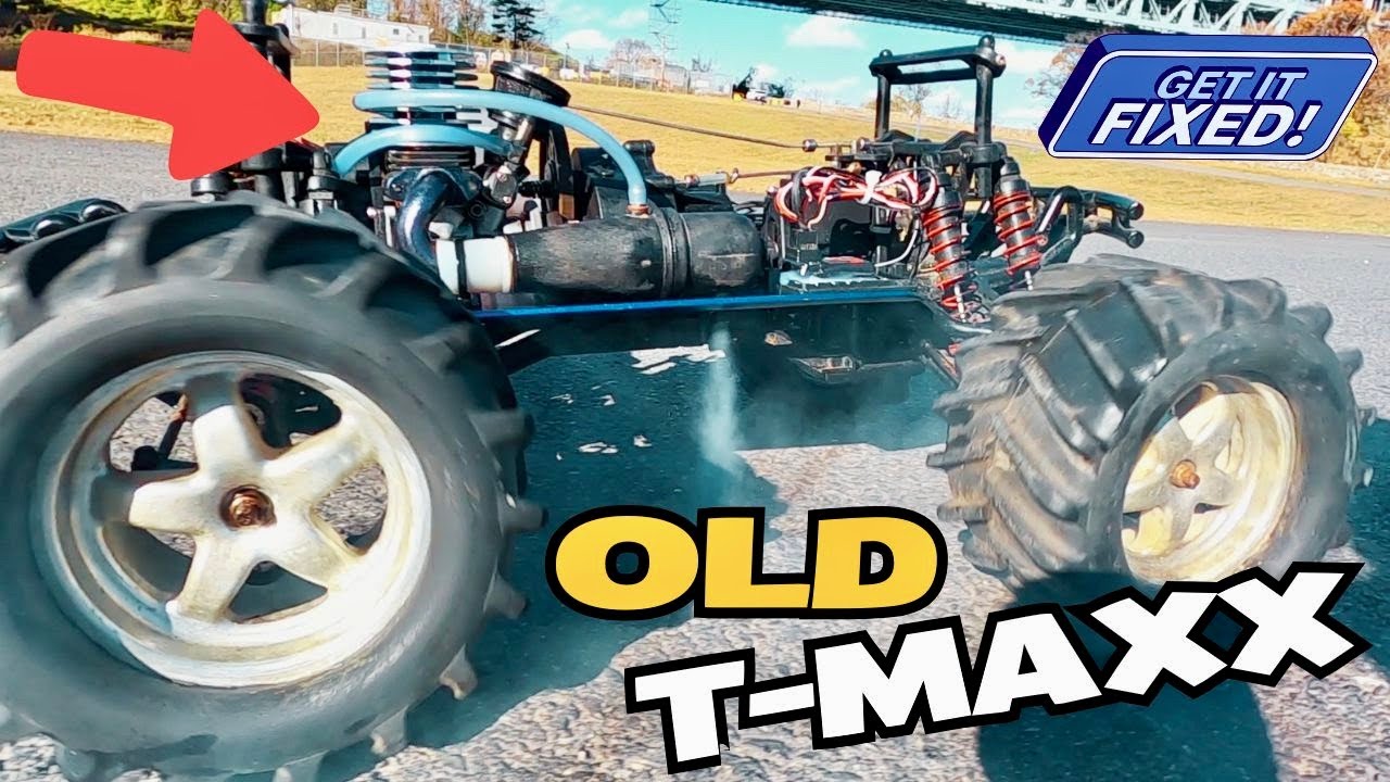 25 Year Old Abused Nitro - Original Traxxas T-Maxx - Does it have Anything Left? TOP SPEED RUN