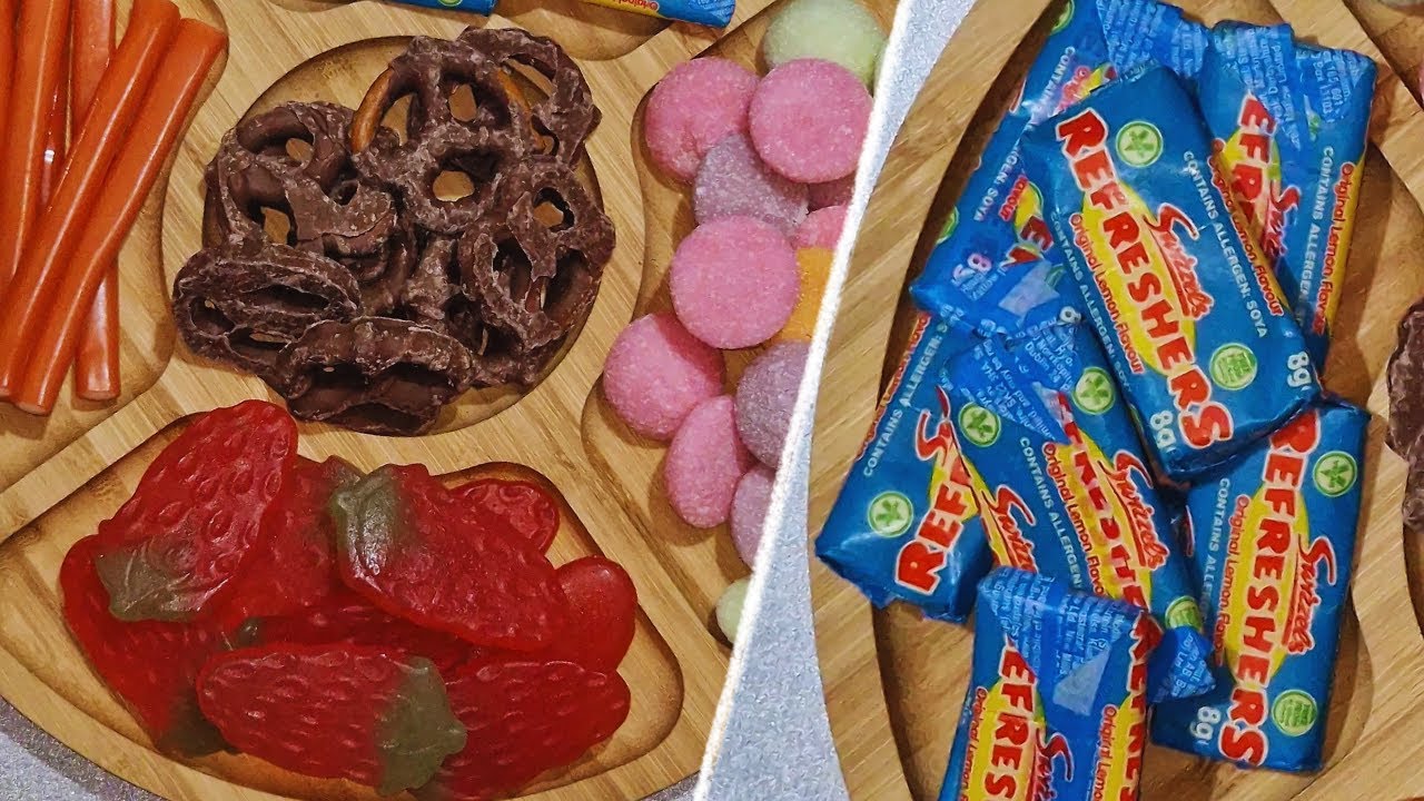 ASMR Fun Satisfying Sweets & Chocolate Filling Platter 🍫🍬  #platterwithsweets #asmrsweets
