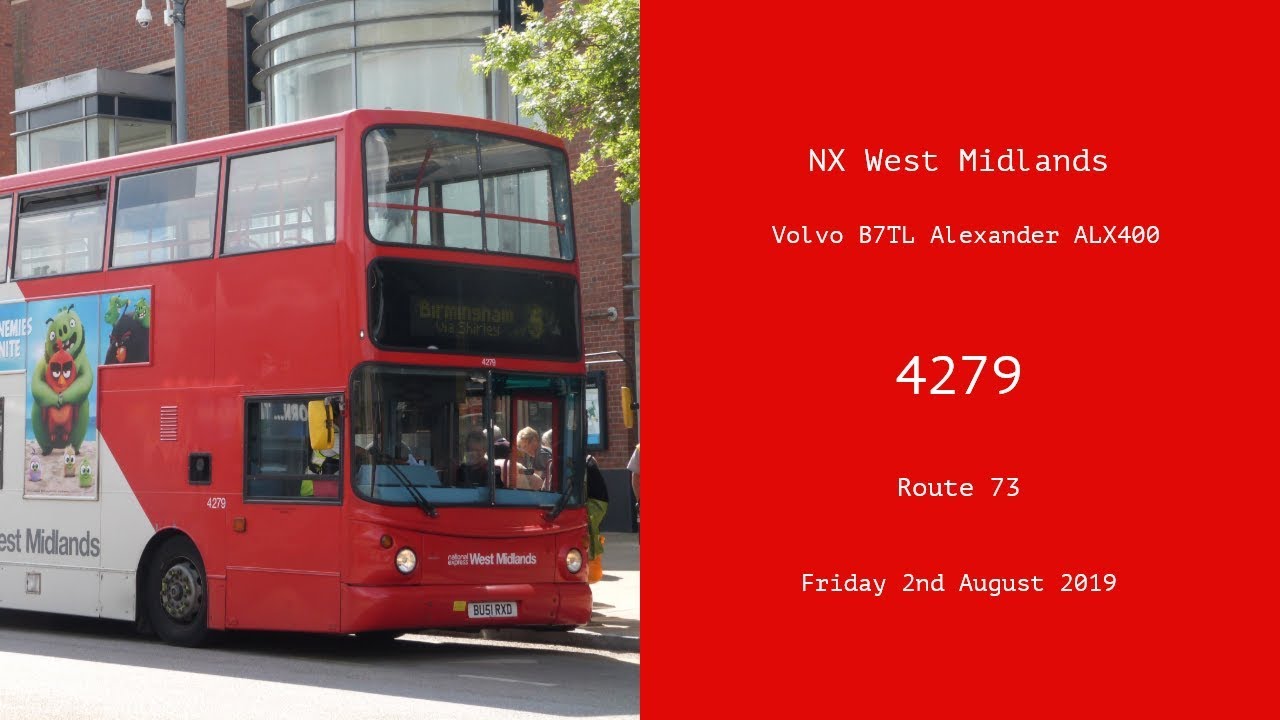 NX West Midlands | Volvo B7TL Alexander ALX400 | 4279 (BU51RXD)