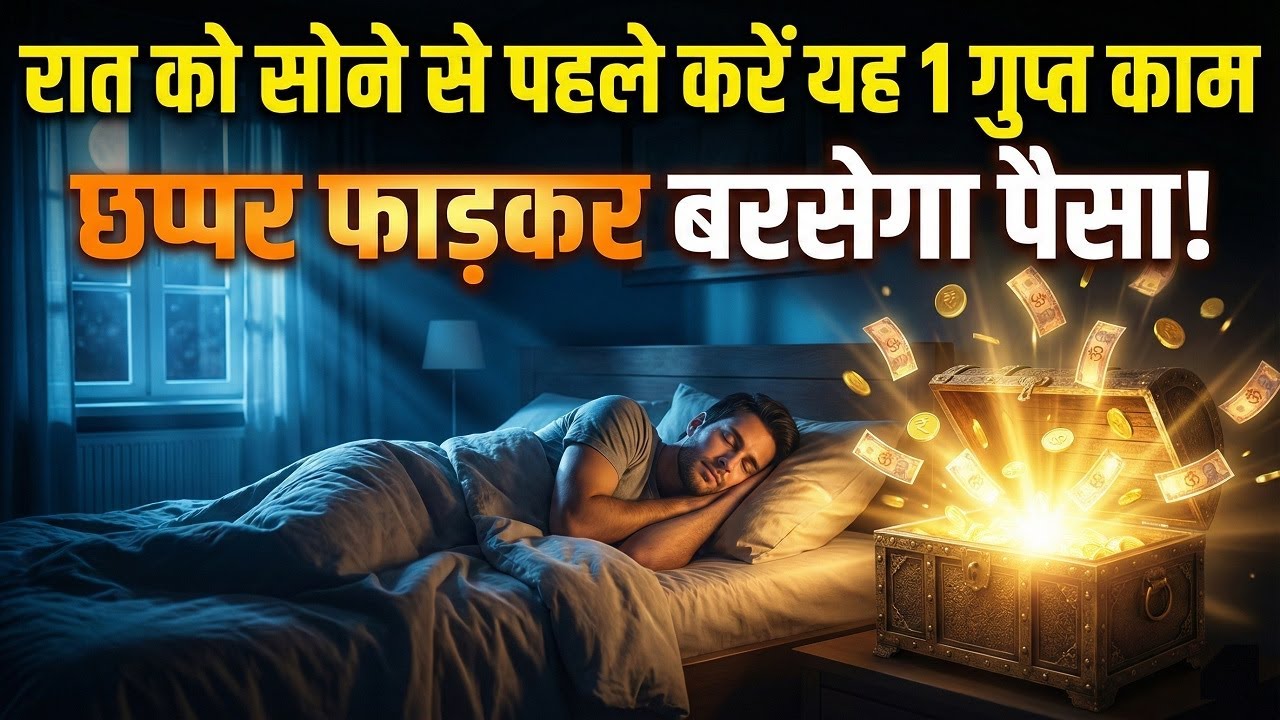 रात को सोने से पहले करें यह 1 गुप्त काम, छप्पर फाड़कर बरसेगा पैसा और सुख-समृद्धि!
