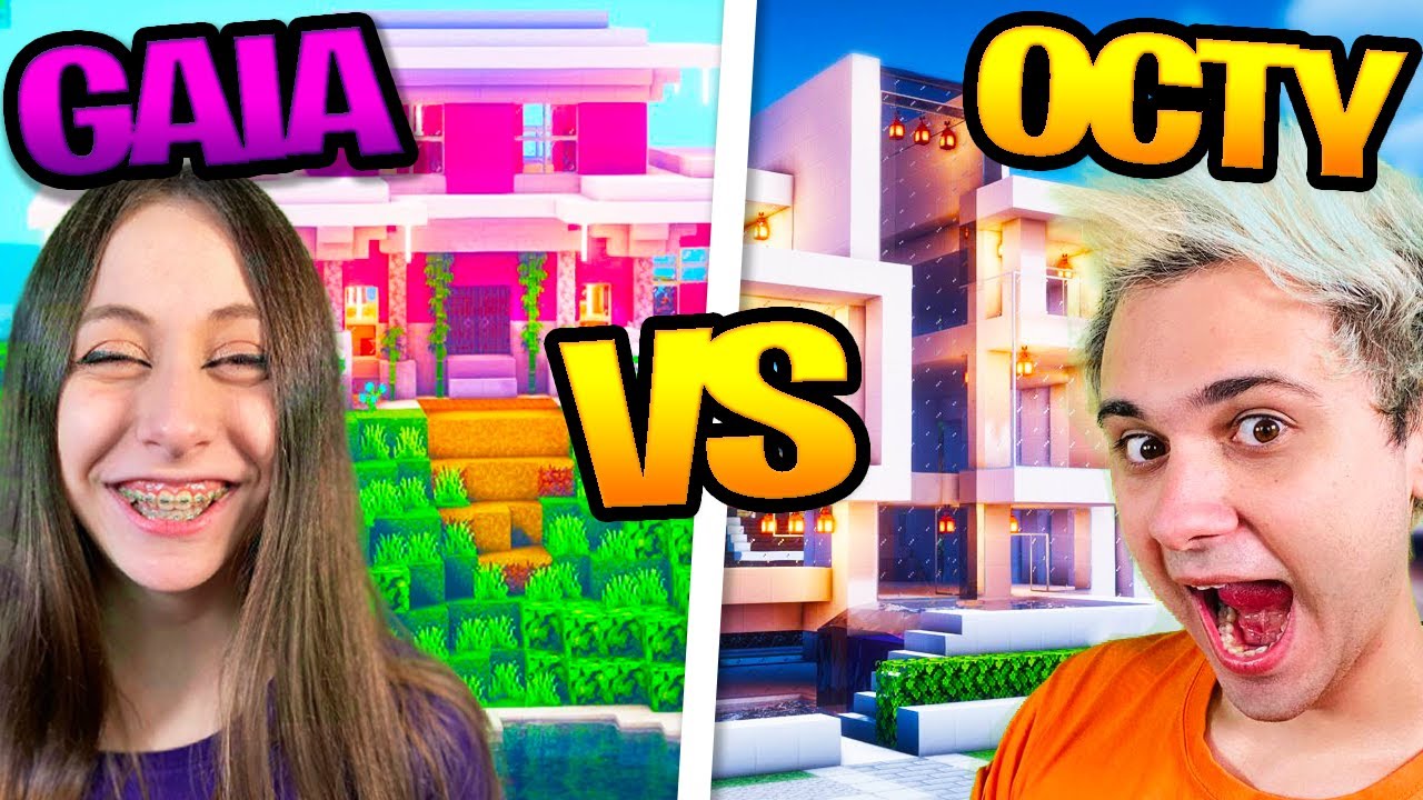 OCTY'S HOUSE VS. GAIA'S HOUSE in MINECRAFT! 🏠