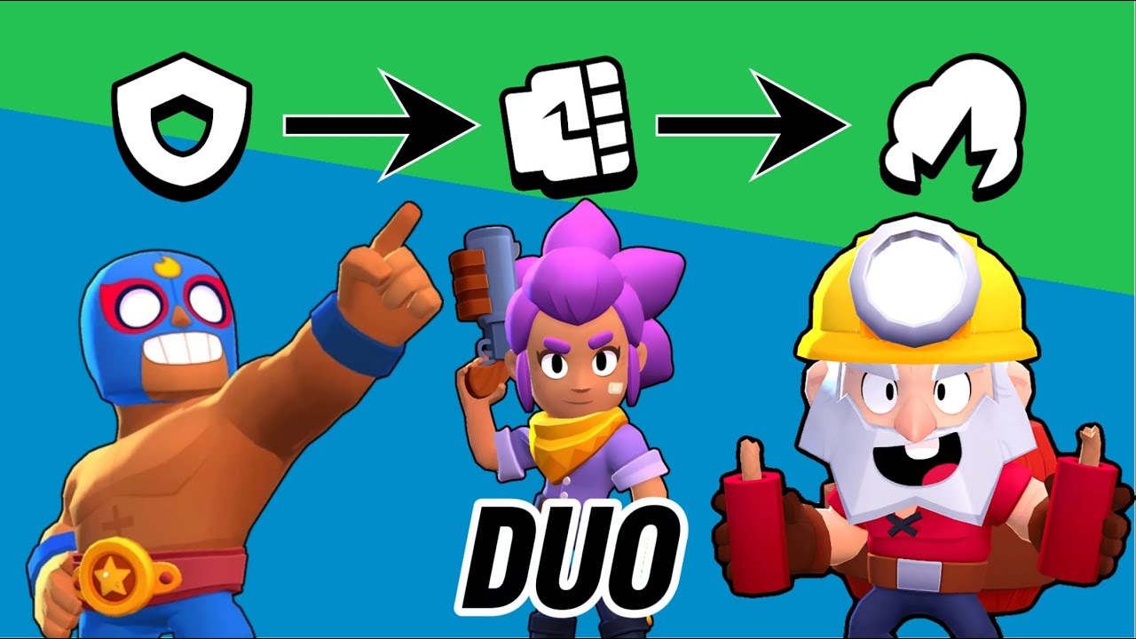 DUO SHOWDOWN but EVERY WIN WE ADVANCE TO THE NEXT BRAWLER CLASS with GUMBAS