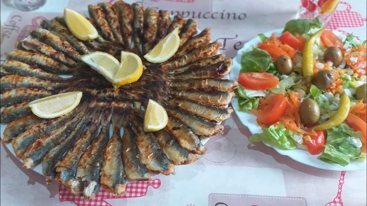 طبق سردين مشوي بطريقة جديدة والبنة روعة