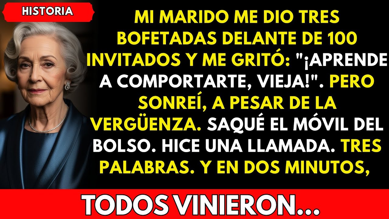 Me abofeteó tres veces, gritando 
