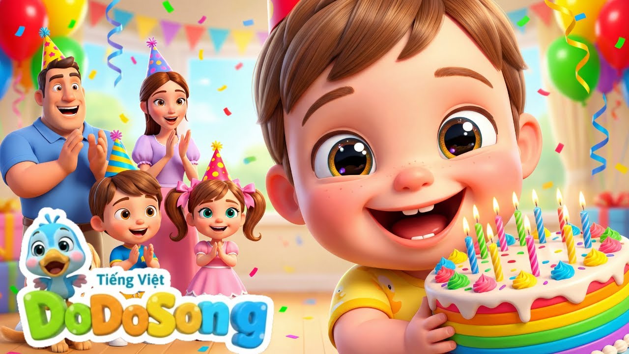 Bài Hát Chúc Mừng Sinh Nhật Cho Bé | Nhạc Sinh Nhật Thiếu Nhi Cả Gia Đình | DodoSong Tiếng Việt