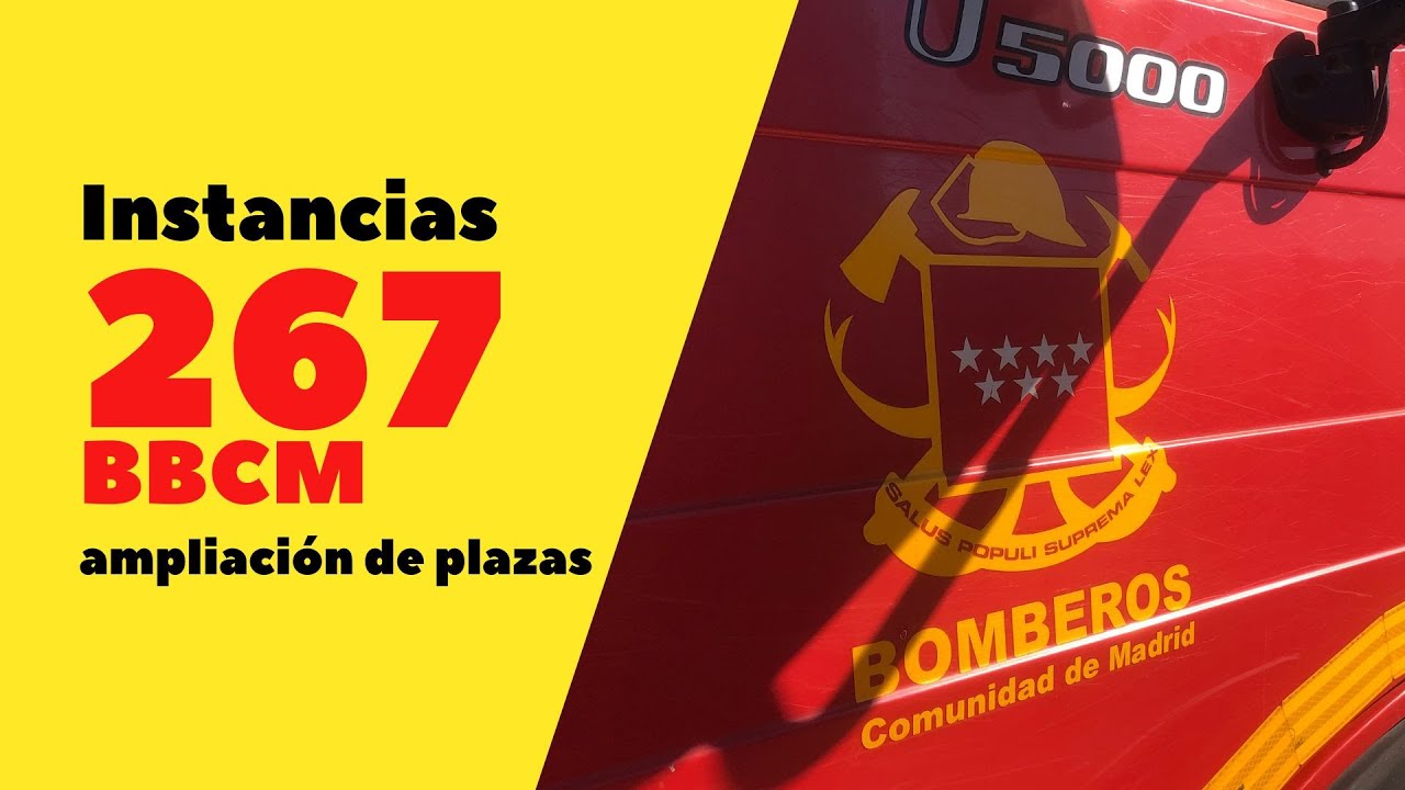 Cómo echar las instancias a las 267 plazas de Bombero Comunidad de Madrid
