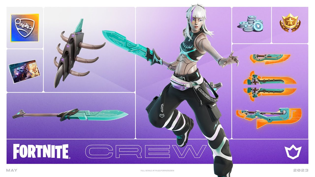 THE MAY FORTNITE CREW PACK: Dahlia Skin and all Cosmetics Early Showcase