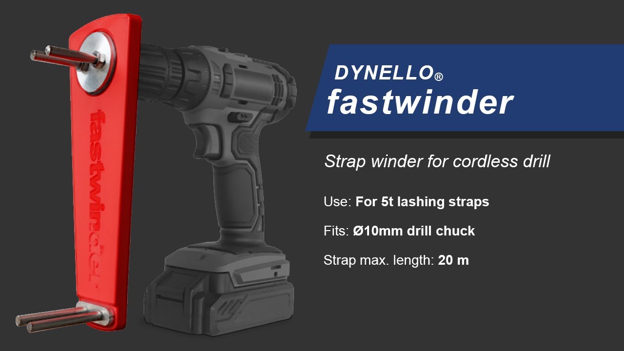 DYNELLO® fastwinder | Strap winder for cordless drill | Profi strap winder