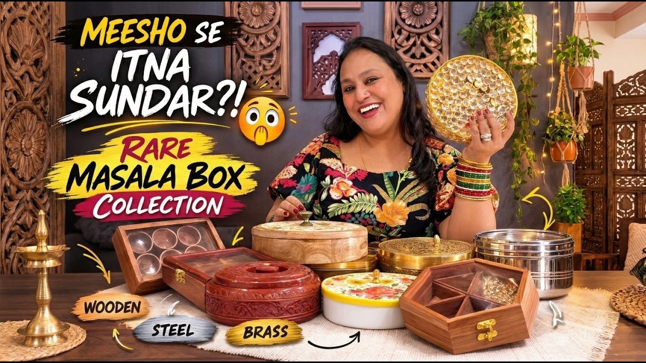 Meesho Masala Box Haul 😳 | Wooden, Steel & Brass Rare Collection | Aisa Pehle Nahi Dekha!