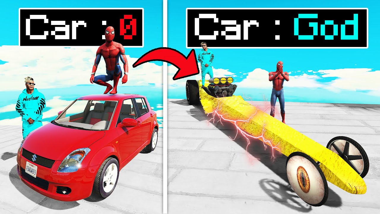 UPGRADING SPIDER-MANs CAR Into a GOD SUPERCAR in GTA 5 with BOB & CHOP