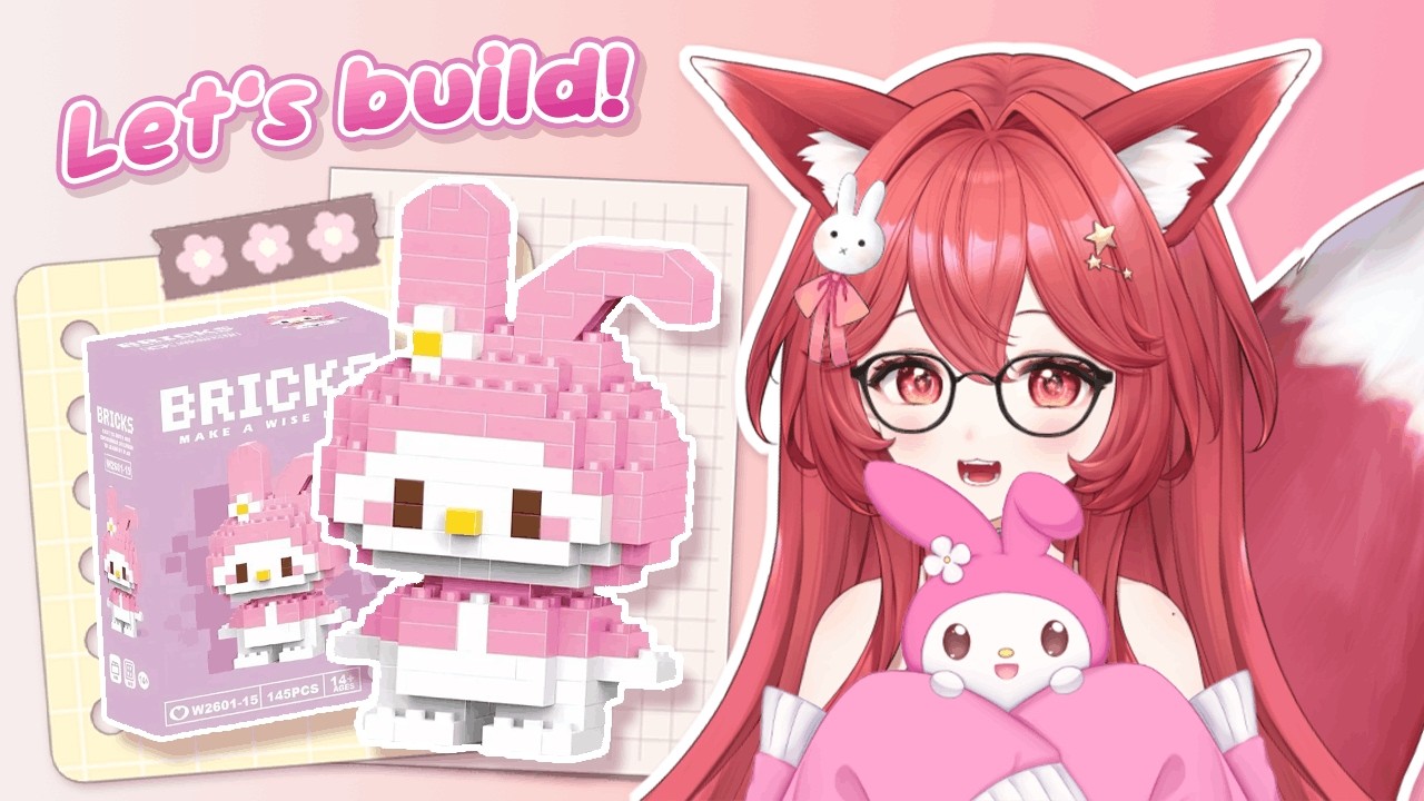 Let's chill and build My Melody blocks! w/ handcam~【XaeCrafts】🐰🎀🌸