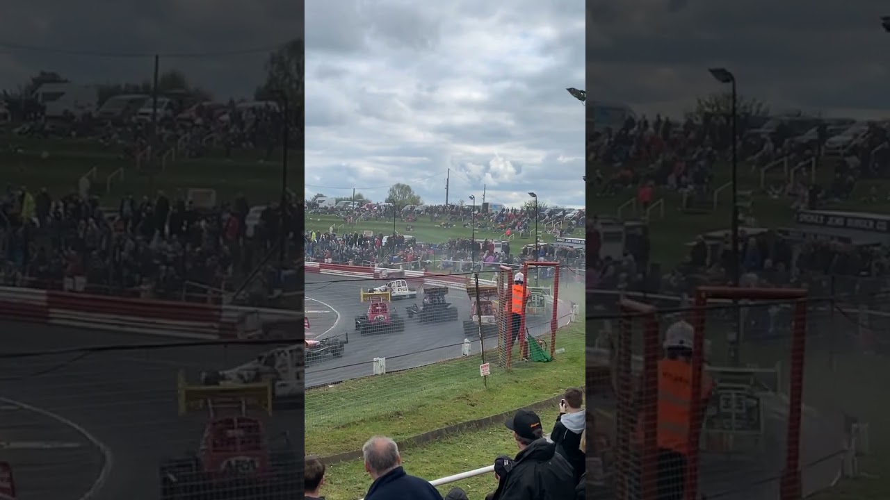 Brisca F1 barrier tap crash Hednesford Hills Raceway 01/05 🏁 #briscaf1