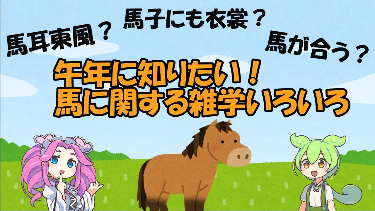 午年に学ぶ！馬のことわざ・慣用句と生態【ずんだもん解説】