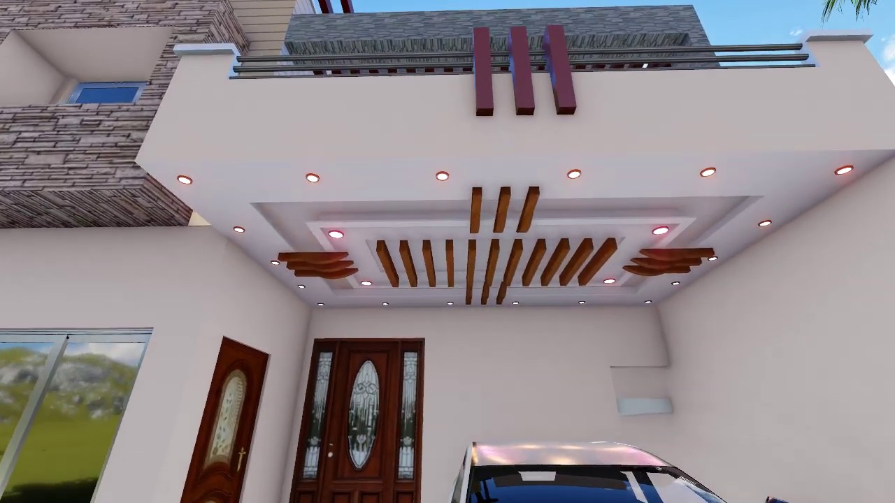 Car Porch ceiling design.