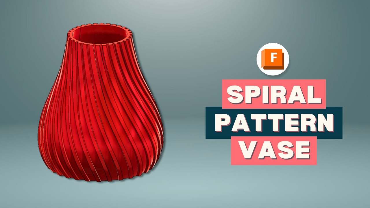 Spiral Vase | Beginner CAD Tutorial in Fusion
