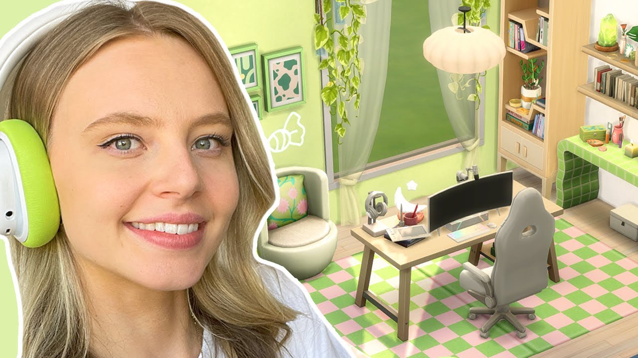 Lets build 3 colourful gaming rooms in The Sims 4