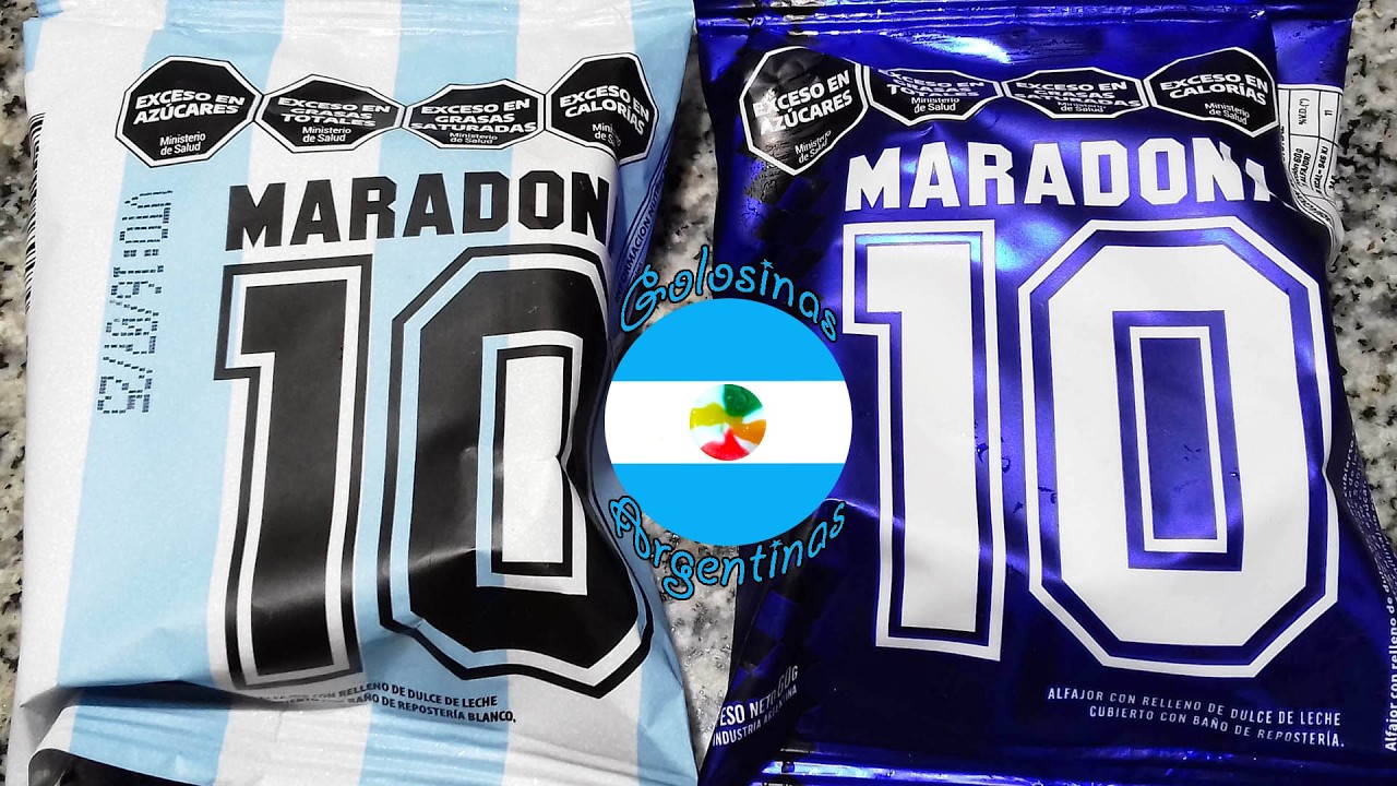 Maradona 10 Alfajor Negro y Blanco - Alfajores de Dulce de Leche con cobertura sabor Chocolate