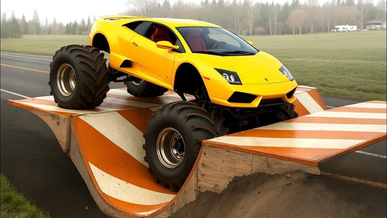 Cars vs Upside Down Speed Bump Challenge #3 in BeamNG Drive!