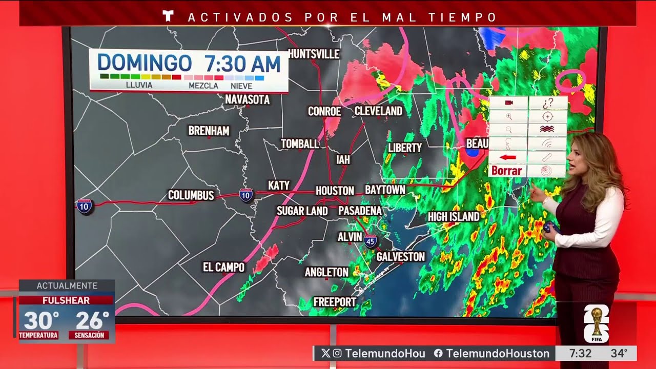 Así amanece Houston tras el paso del frente ártico