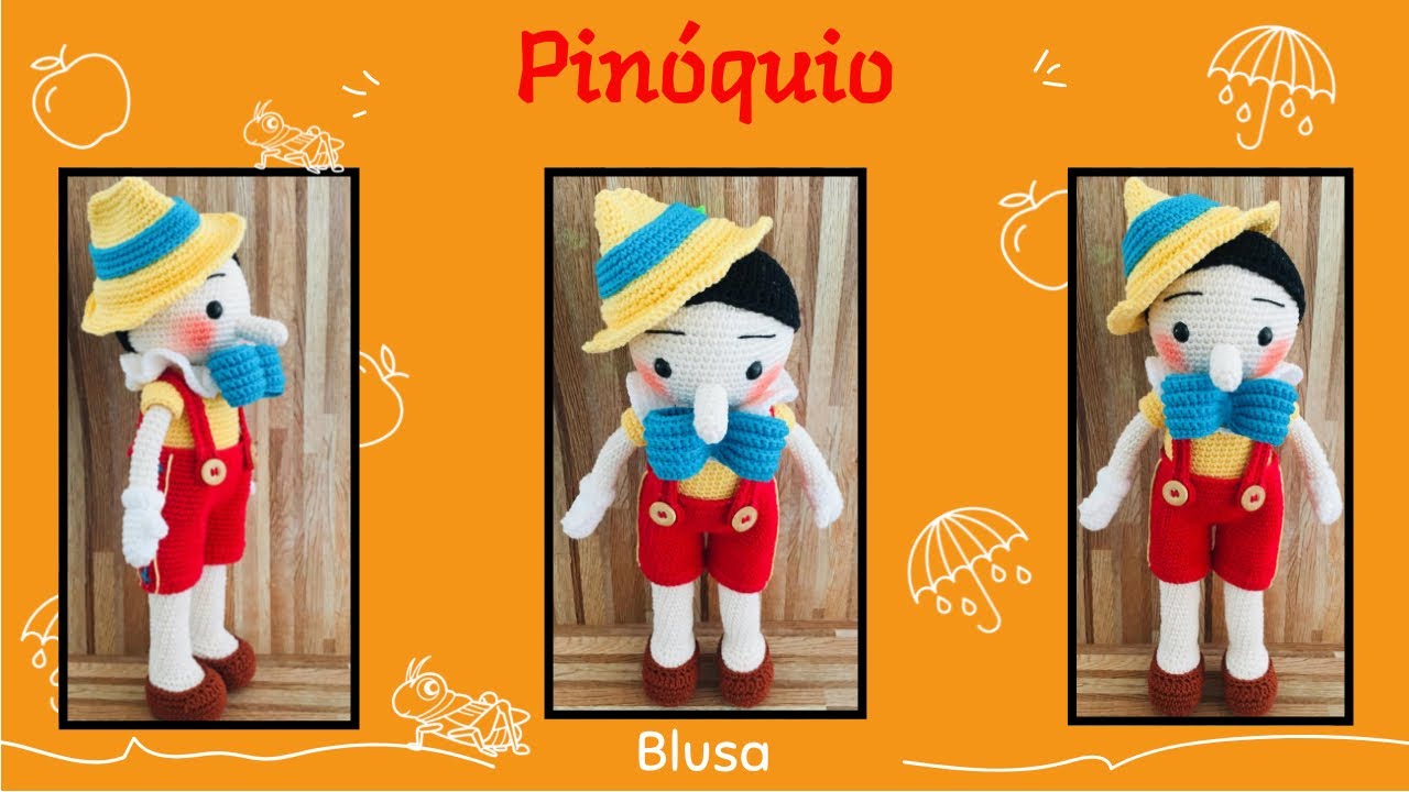 AULA 3 Passo a passo PINÓQUIO AMIGURUMI [Blusa] #3| Por Ana Paula Ferreira