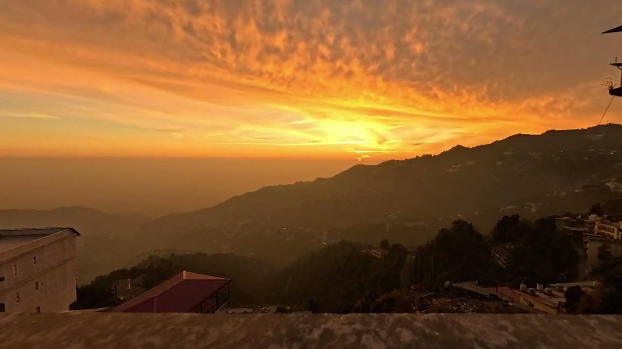 Mussoorie Winterline Timelapse | Sunset from Zostel | GoPro MAX 2