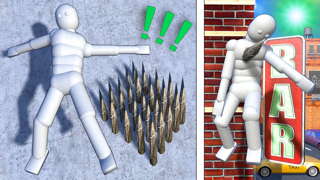 Every Satisfying NPC Fall Wins $100 | Euphoria Ragdoll Physics Compilation #5 (Overgrowth)