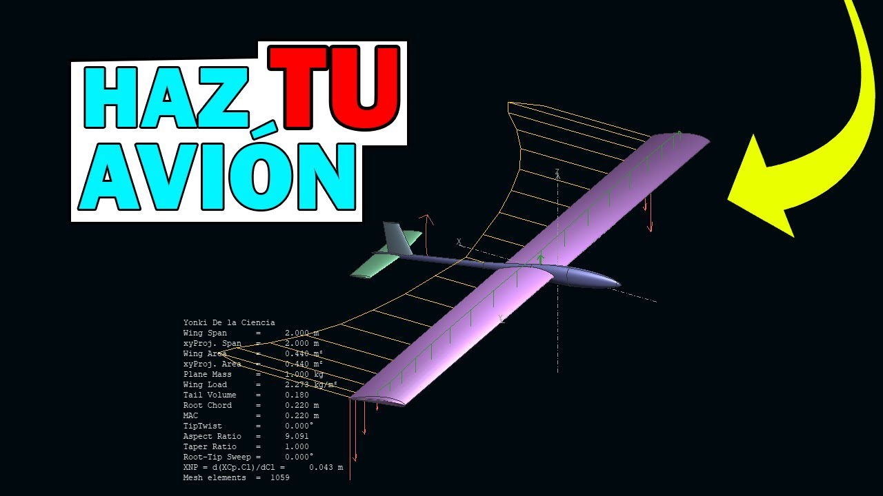 Como hacer un AVION en XFLR5 | Como diseñar un AVIÓN