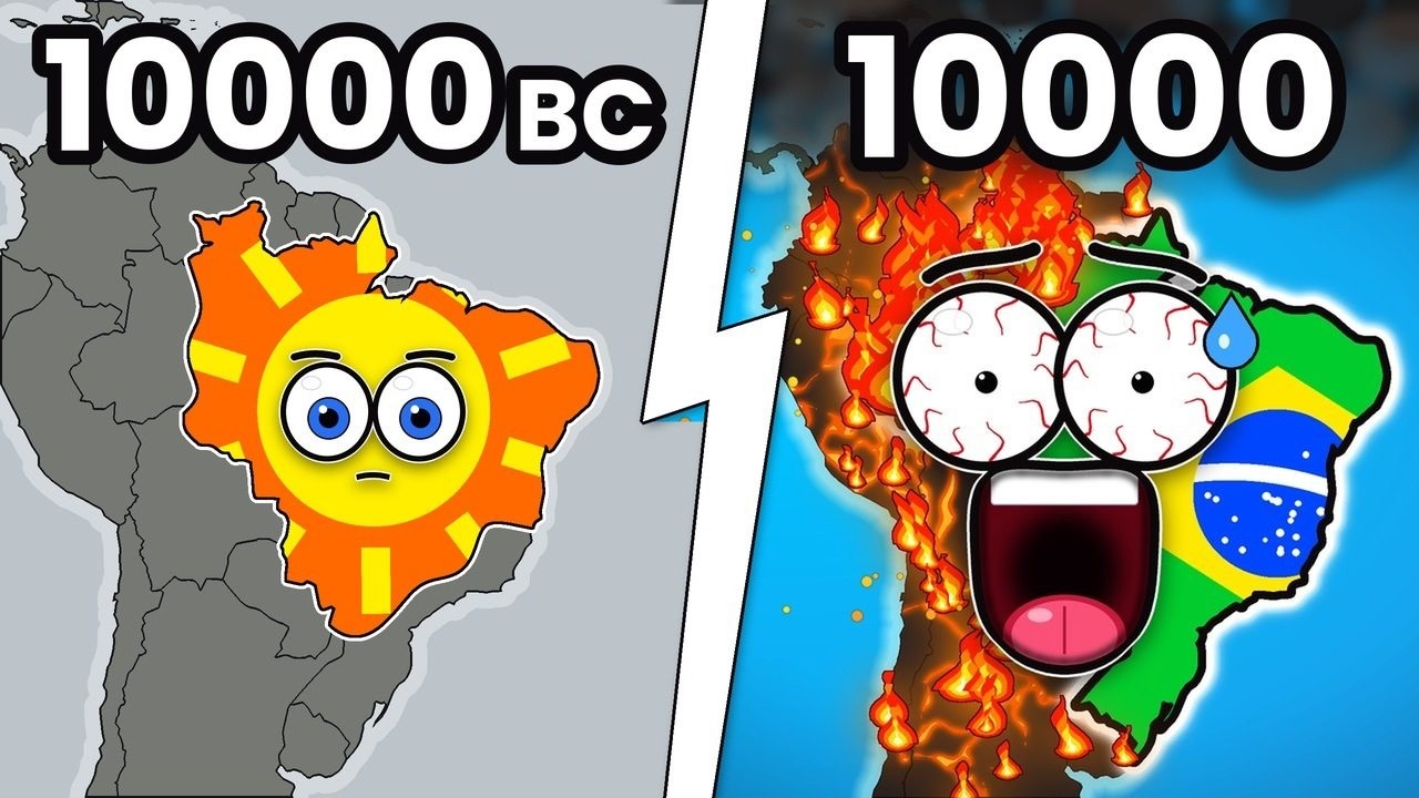 Evolution of Brazil 10000 BC - 10000 (Map Animation)