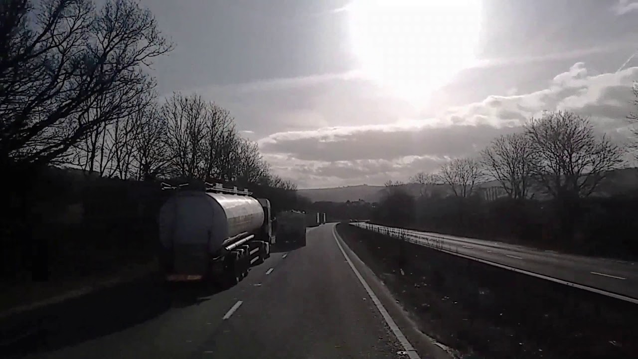 Road Views of Britain. M50 Ross on Wye to Gibraltar Tunnel, Monmouth