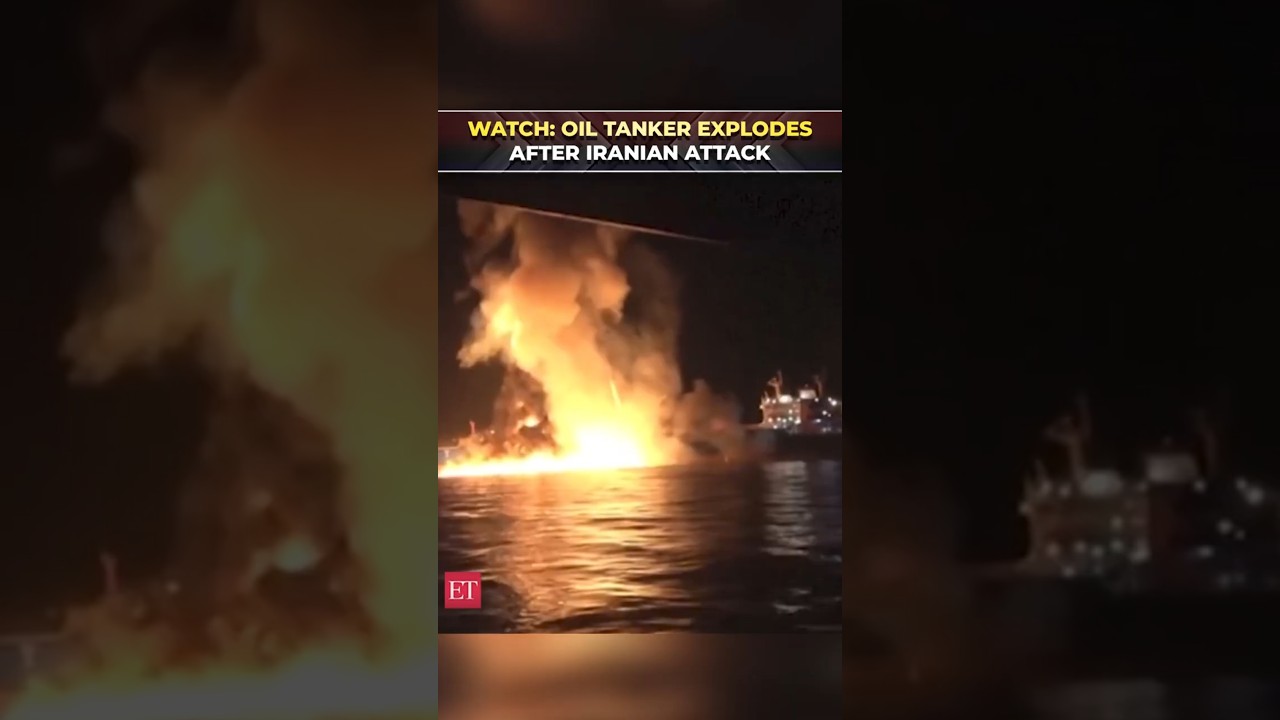 WATCH: Oil tanker explodes in Iraqi waters after Iranian boat attack